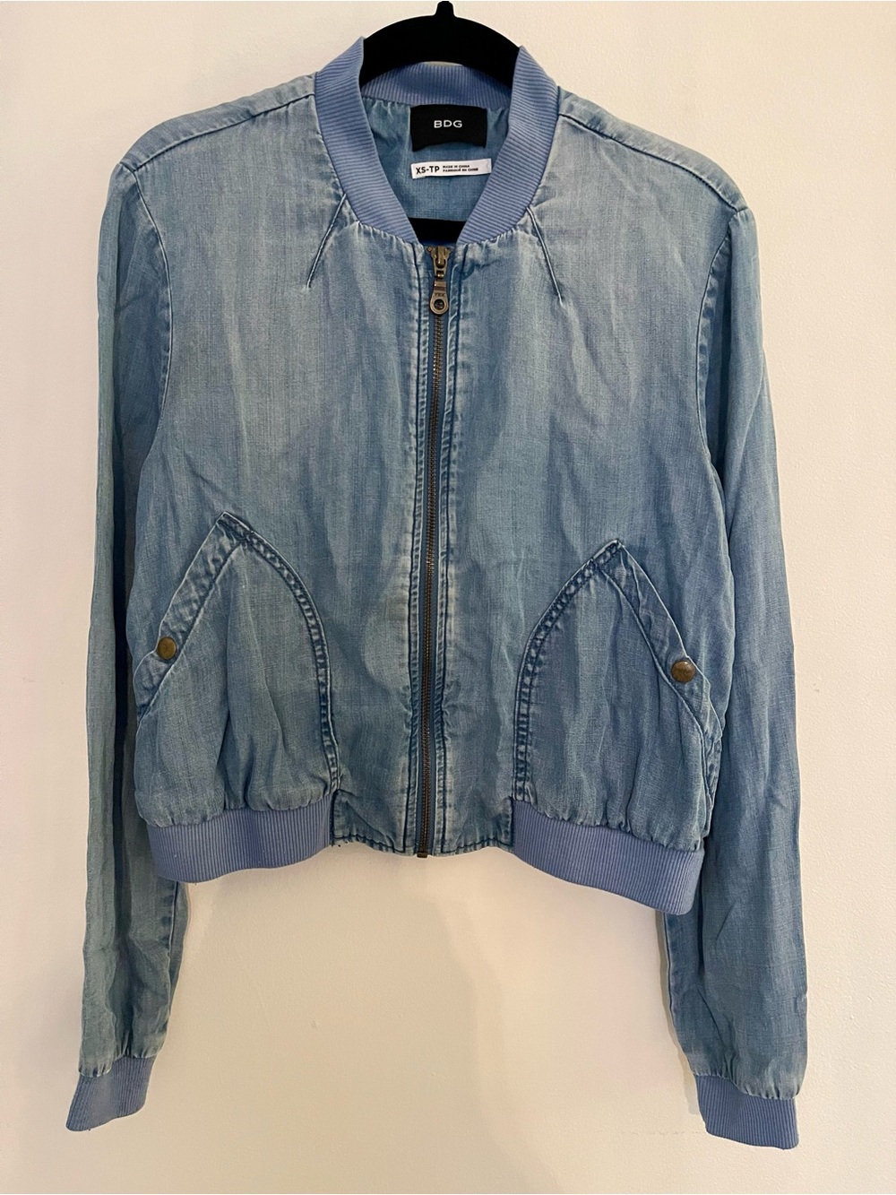 Urban Outfitters BDG Washed Denim Bomber Jacket